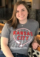 Bozz Prints Kansas City Grey Western Auto Sign Short Sleeve Fashion T Shirt
