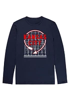 Bozz Prints Kansas City Navy Blue Western Auto Sign Long Sleeve Fashion T Shirt