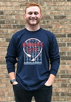 Bozz Prints Kansas City Navy Blue Western Auto Sign Long Sleeve Fashion T Shirt
