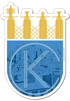 Kansas City Kansas City Royalty Stickers - Blue