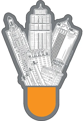 Kansas City Kansas City Icons Stickers - Orange