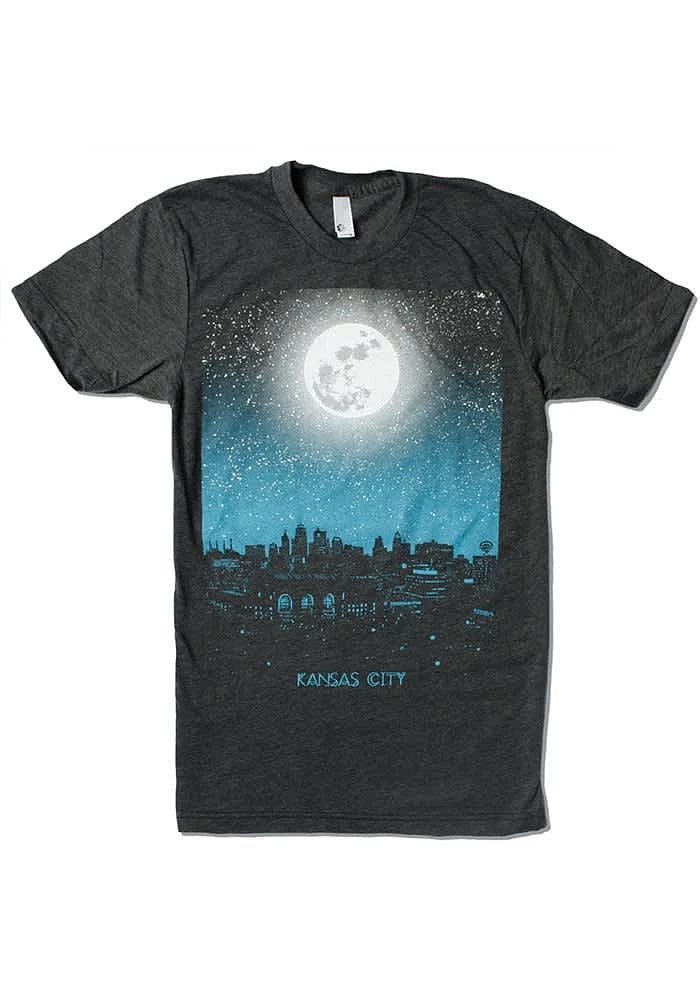 Bozz Prints Kansas City Black Night Sky Short Sleeve Fashion T Shirt