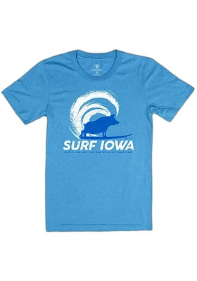 Bozz Prints Iowa Blue Surf Short Sleeve Fashion T Shirt