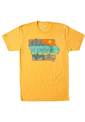 Bozz Prints Iowa Gold Layers of Short Sleeve Fashion T Shirt