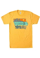 Bozz Prints Iowa Gold Layers of Short Sleeve Fashion T Shirt