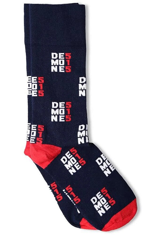 Des Moines Bozz Prints 515.0 Mens Crew Socks
