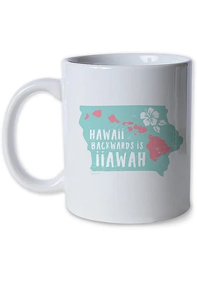 Iowa Hawaii Backward Ceramic Mug - Green