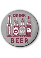 Iowa Drink Beer Coaster - Grey