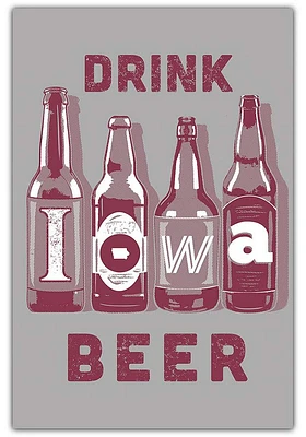 Iowa Drink Beer Postcard
