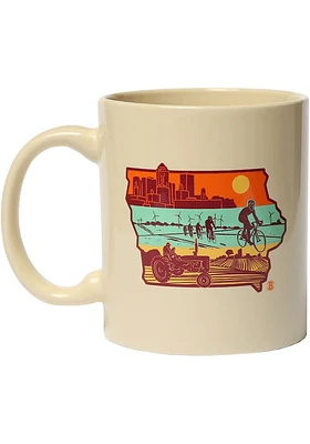 Iowa Layers of Iowa Ceramic Mug - Yellow