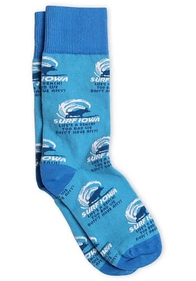 Iowa Bozz Prints Surf Iowa Mens Crew Socks