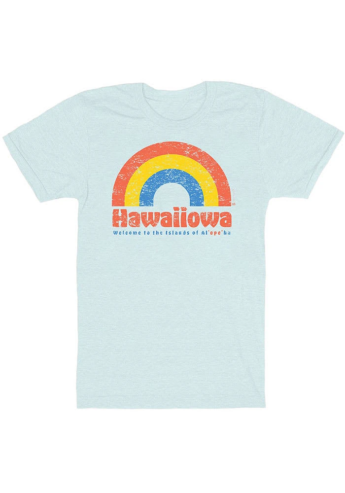 Bozz Prints Iowa Light Blue Hawaiiowa Short Sleeve Fashion T Shirt