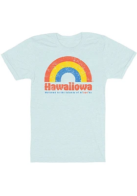 Bozz Prints Iowa Light Blue Hawaiiowa Short Sleeve Fashion T Shirt