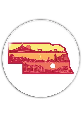 Nebraska Layers Coaster - Red