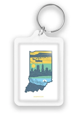Indiana Layers of Keychain - Blue