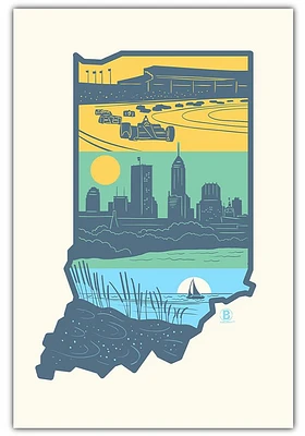 Indiana Layers of Postcard