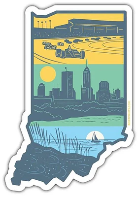 Indiana Layers of Stickers - Blue