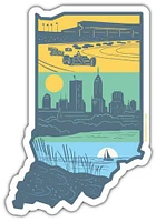 Indiana Layers of Stickers - Blue