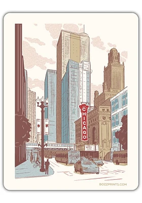 Bozz Prints Chicago Loop Magnet