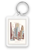 Chicago Loop Keychain - White
