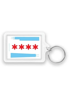 Chicago Lakeview Keychain - White