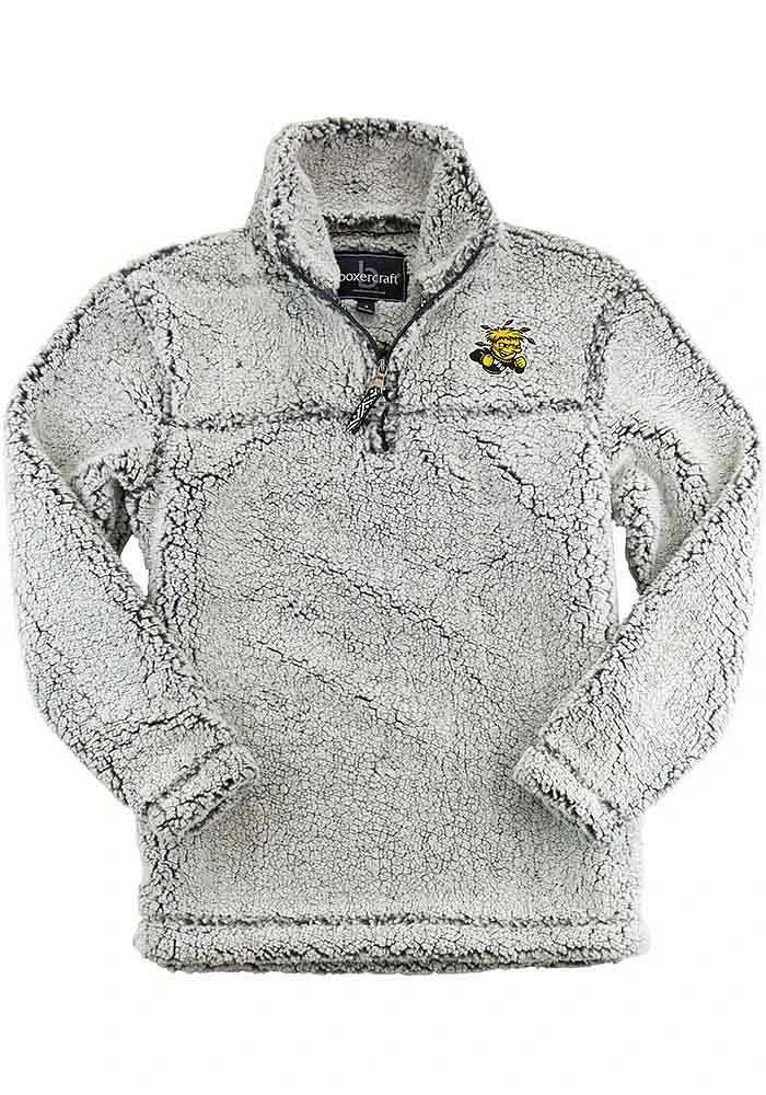Wichita State Shockers Womens Grey Sherpa Qtr Zip