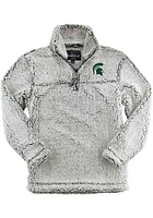 Michigan State Spartans Womens Grey Sherpa Qtr Zip