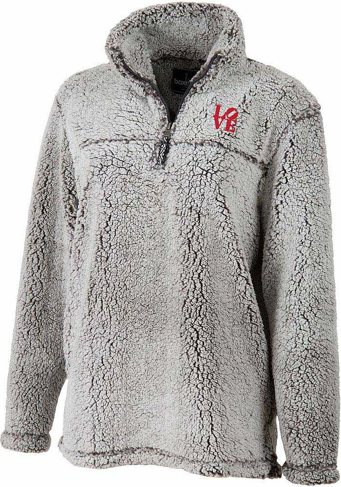 Philadelphia Womens Grey Sherpa Qtr Zip