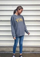 Pittsburgh Womens Grey Yinz Crew Sweatshirt