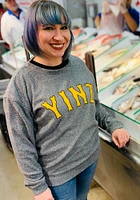 Pittsburgh Womens Grey Yinz Crew Sweatshirt