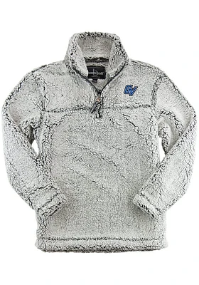 Grand Valley State Lakers Womens Grey Sherpa Qtr Zip