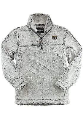 Oakland University Golden Grizzlies Womens Grey Sherpa Qtr Zip