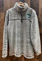 Wayne State Warriors Womens Grey Sherpa Qtr Zip