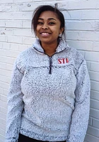 St Louis Womens Grey Sherpa Qtr Zip