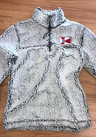 Wichita Womens Grey Sherpa Qtr Zip