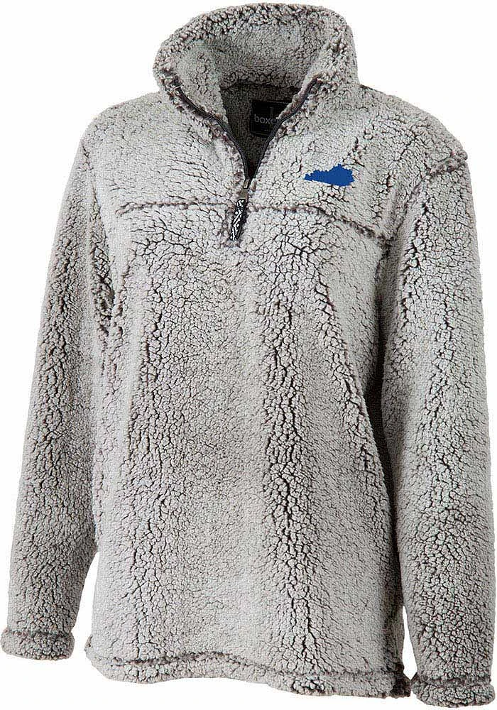 Kentucky Womens Grey Sherpa Qtr Zip