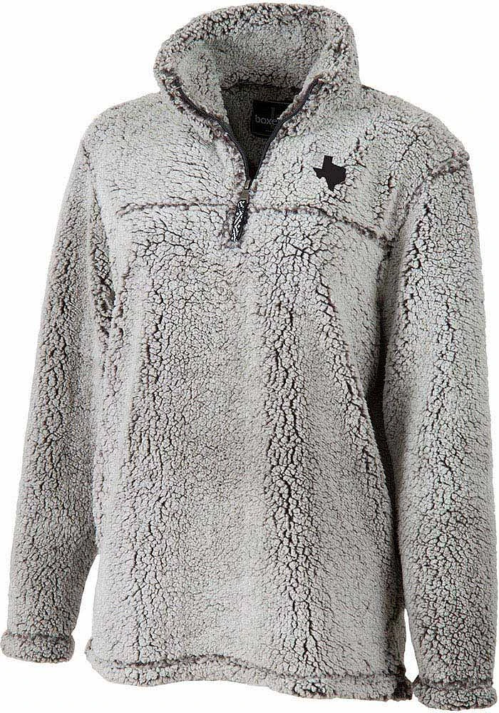 Texas Womens Grey Sherpa Qtr Zip