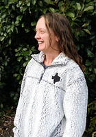 Texas Womens Grey Sherpa Qtr Zip