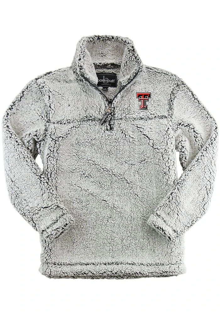 Texas Tech Red Raiders Womens Grey Sherpa Qtr Zip