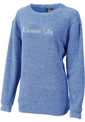 Kansas City Womens Blue Script Crew Sweatshirt
