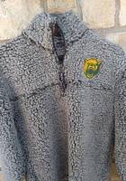 Baylor Bears Womens Grey Sherpa Qtr Zip