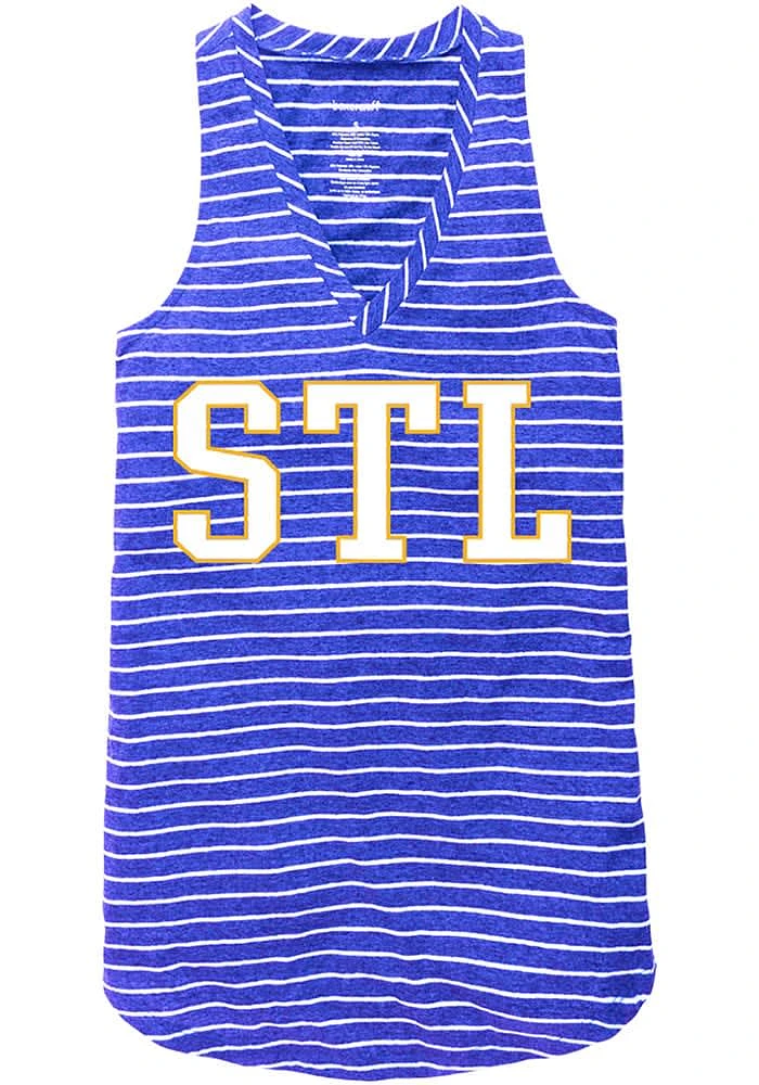 St Louis Womens Blue Block Tank Top