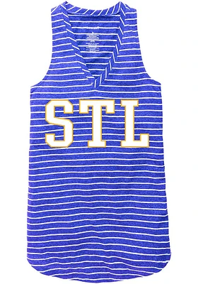 St Louis Womens Blue Block Tank Top