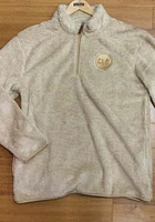 Cleveland Mens Natural CLE Circle Long Sleeve Qtr Zip Pullover