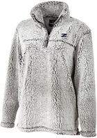 Akron Zips Womens Grey Sherpa Qtr Zip