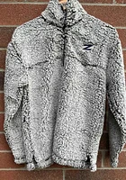 Akron Zips Womens Grey Sherpa Qtr Zip