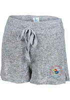Kansas Jayhawks Womens Grey Cuddle Shorts
