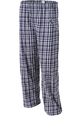 John Carroll Blue Streaks Mens Navy Classic Flannel Sleep Pants