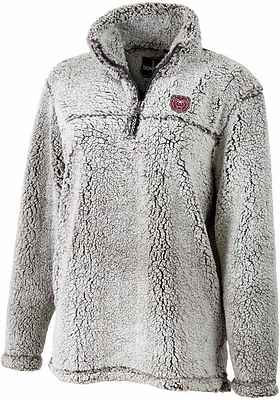 Missouri State Bears Womens Grey Sherpa Qtr Zip