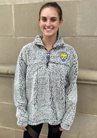 Pitt Panthers Womens Grey Sherpa Qtr Zip